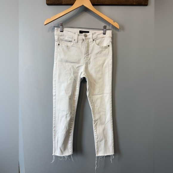 Banana Republic High-rise Skinny Cropped White Jeans size 25/0 - Picture 2 of 8